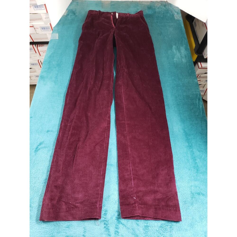 VINTAGE Hunters Run Pants Size 2 Youth Boys Red Corduroy Straight School NWT